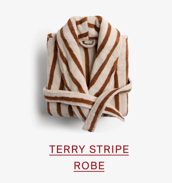 Terry stripe robe