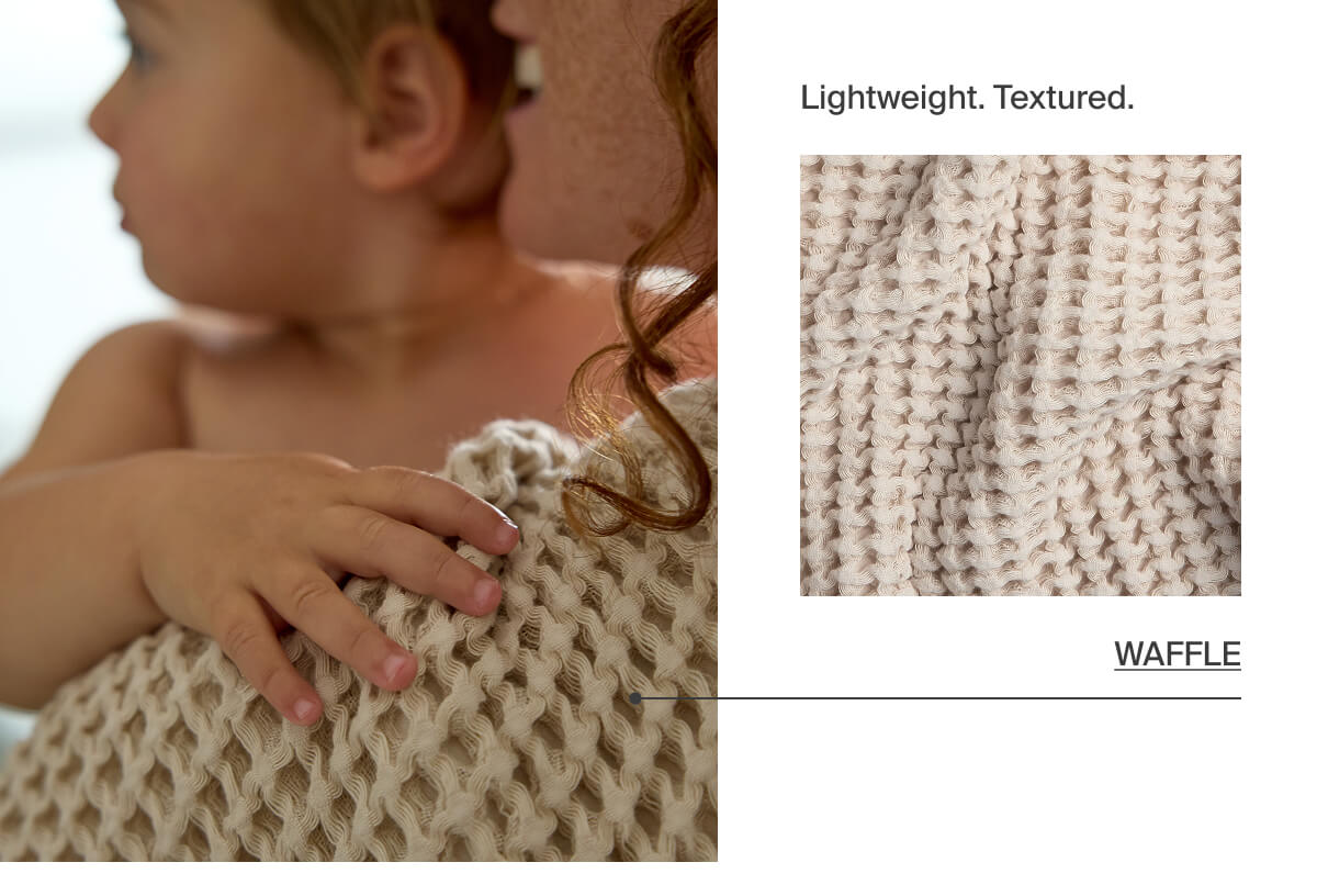 lightweight and textured, shop waffle