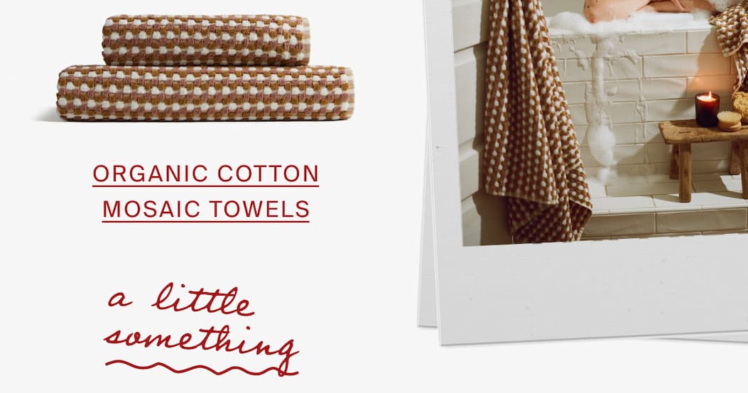 Organic cotton mosaic towels