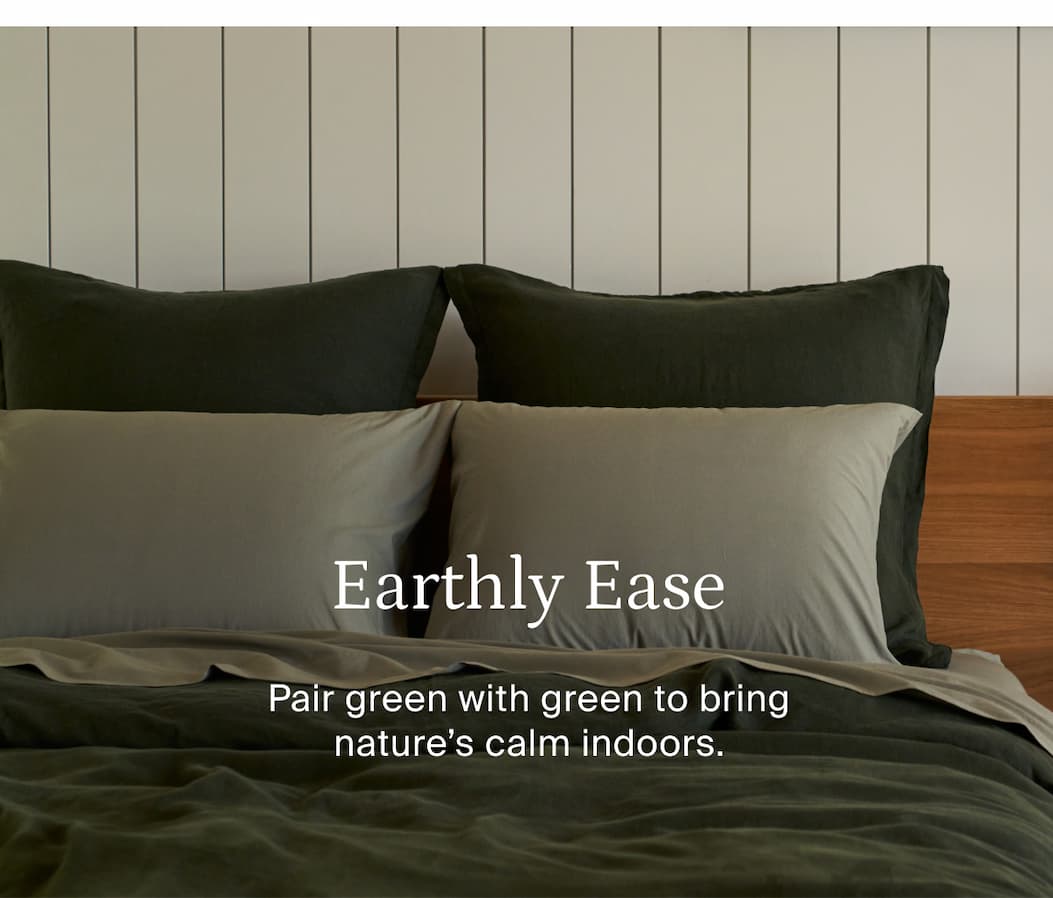 Earthly ease. Pair green with green to bring nature's calm indoors.