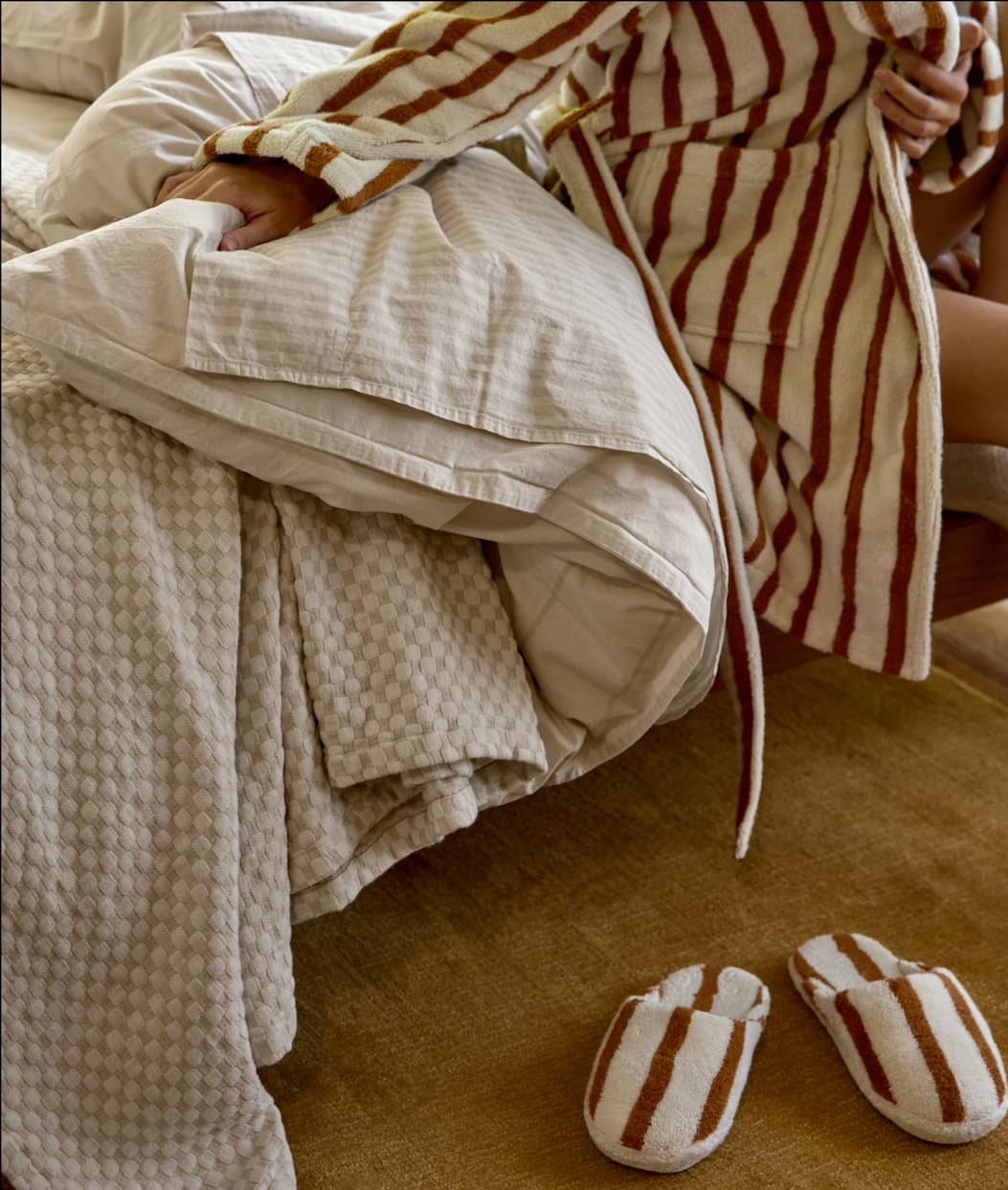 Bone + Tobacco stripes