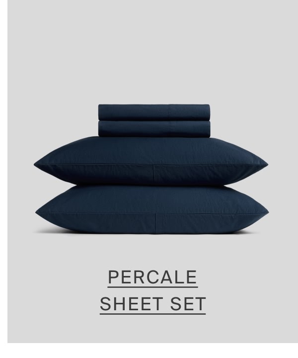 percale sheet set in ink