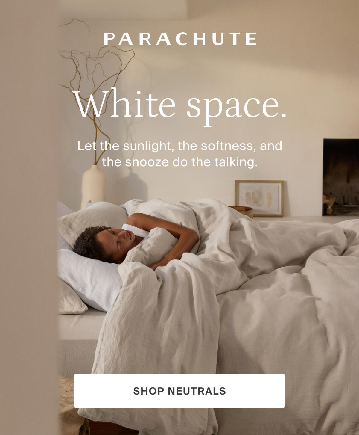 parachute, white space