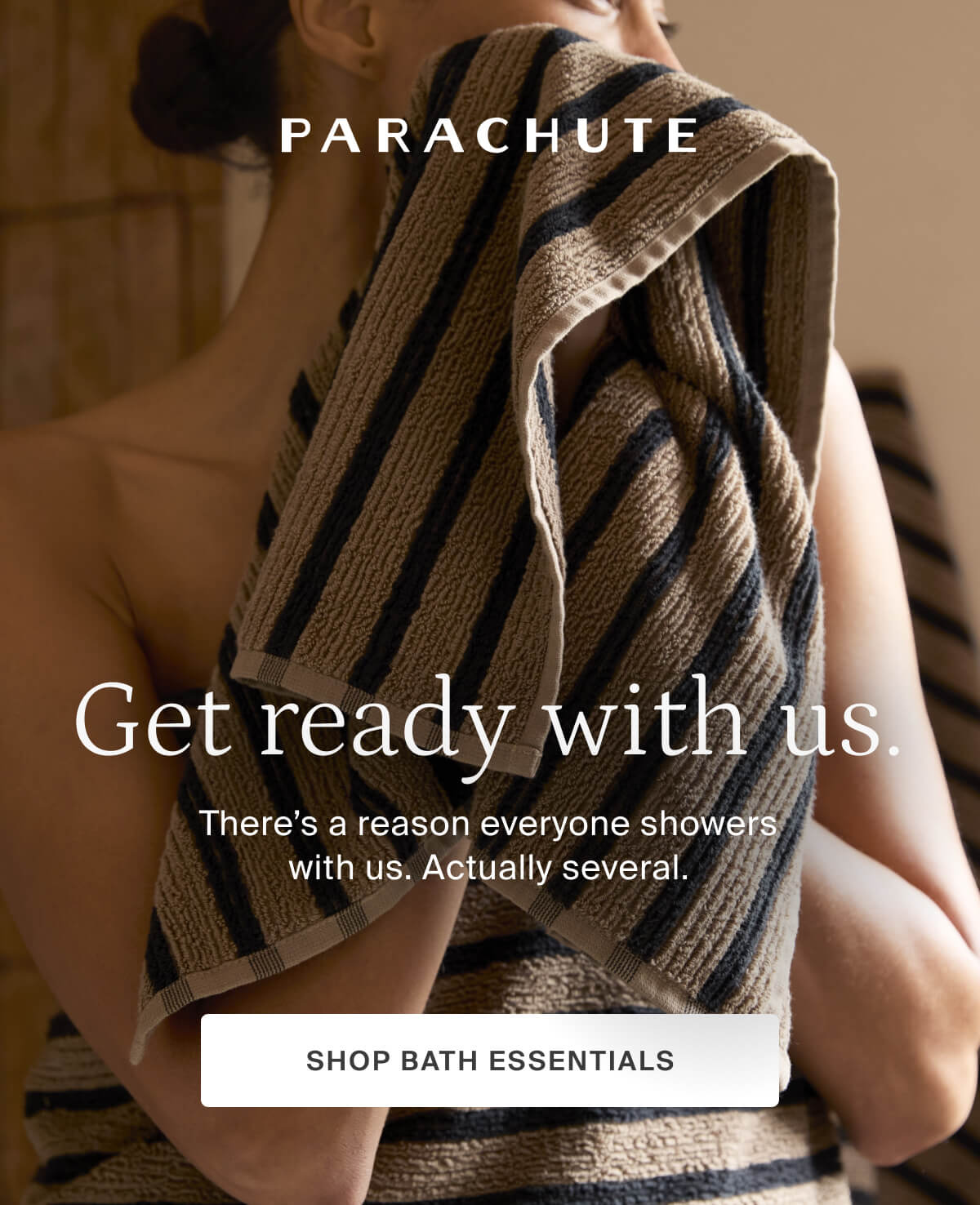 parachute, get ready with us, shop bath essentials