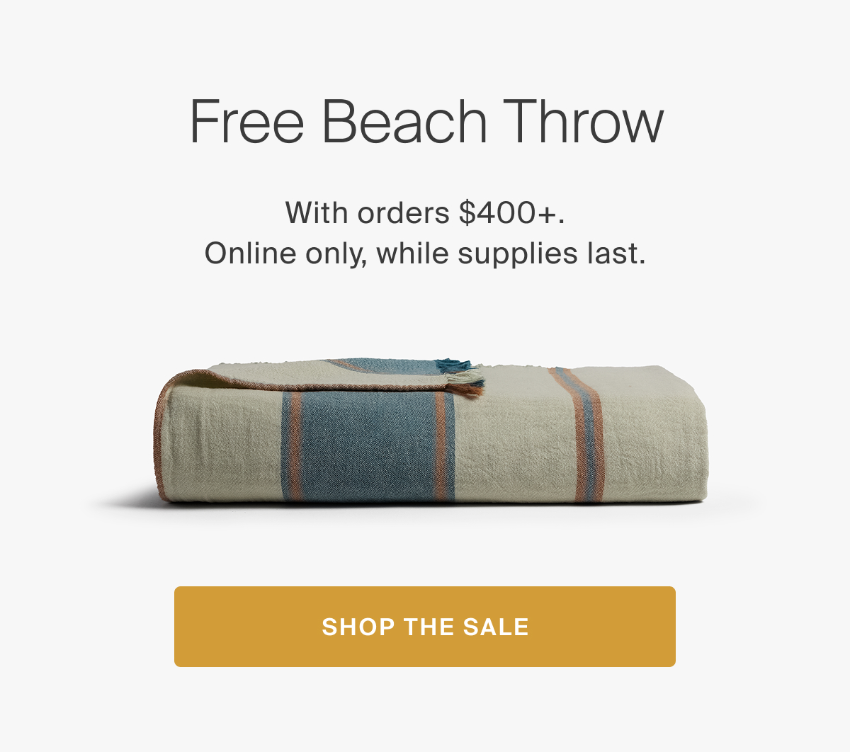 free beach throw, shop the sale