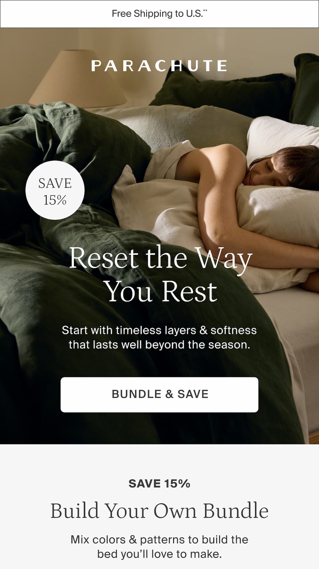 Reset the way you rest. Save 15%. Bundle & save