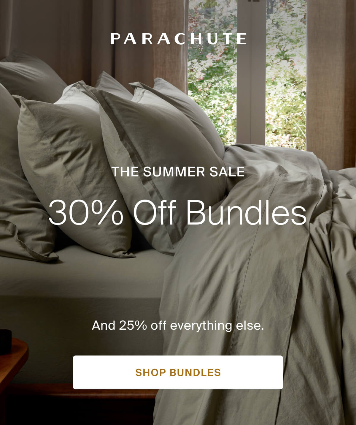 parachute, the summer sale, 30% off bundles, shop bundles