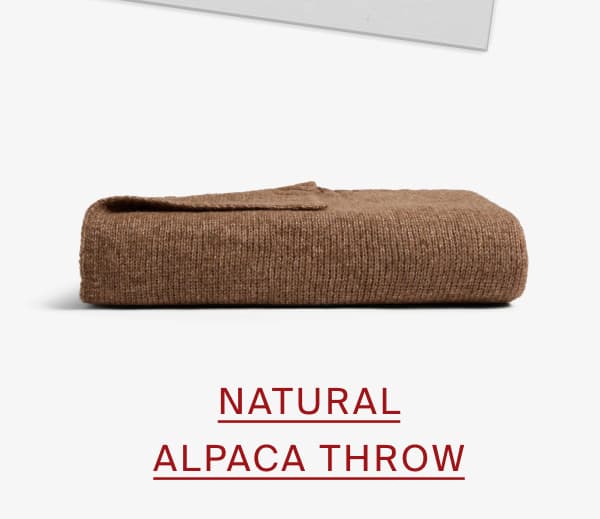 Natural Alpaca Throw