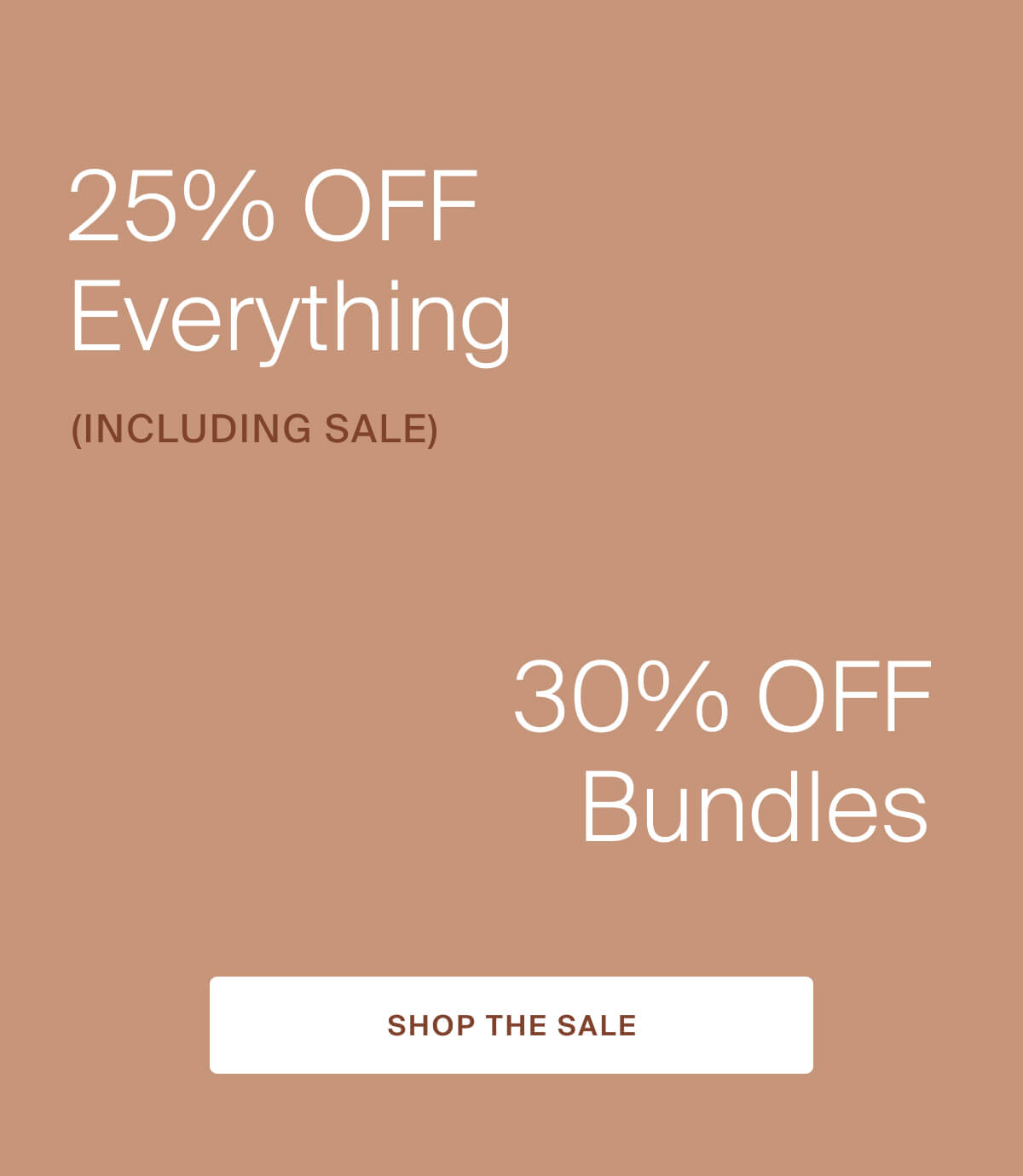25% off everything, shop the sale