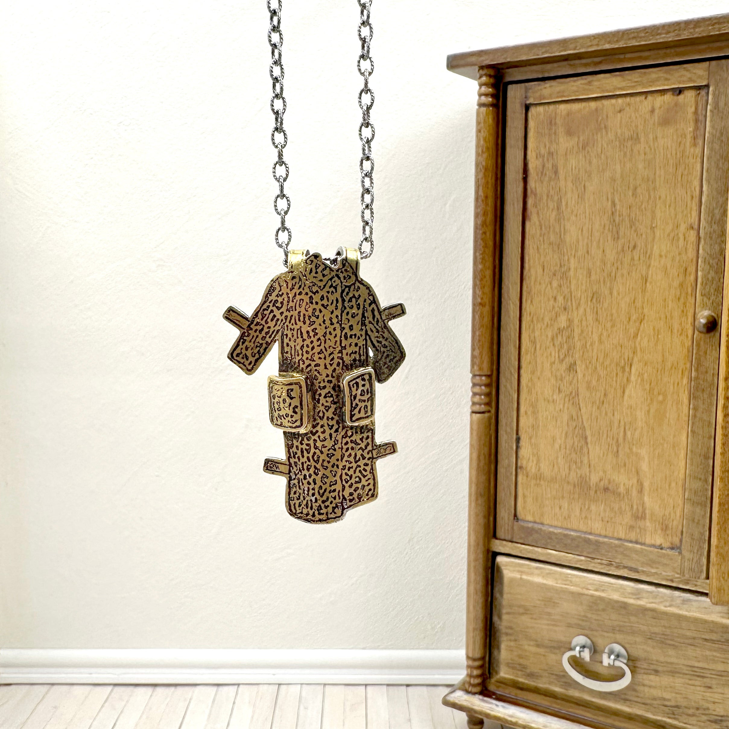 Leopard Print Coat paper doll coat jewelry