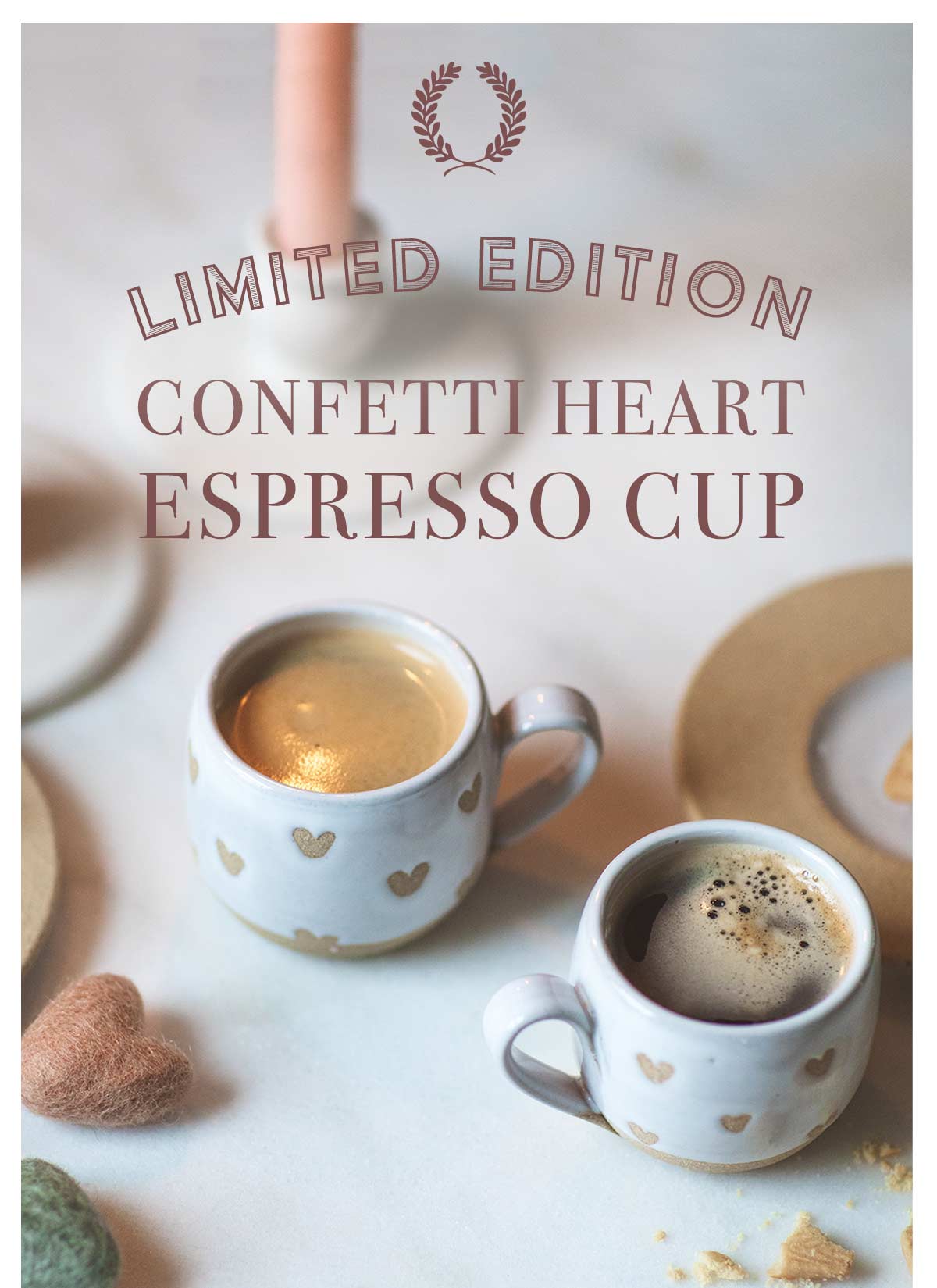 💕 Introducing the Limited Edition Confetti Heart Espresso Cup 💕