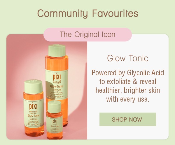 The Original Icon Glow Tonic Powered by Glycolic Acid to exfoliate & reveal healthier, brighter skin with every use.