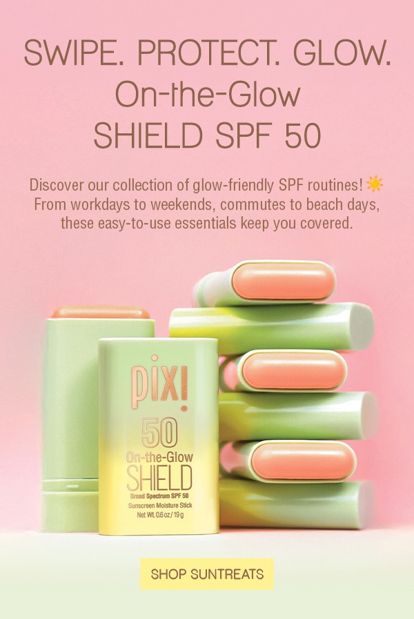 &nbsp;SWIPE. PROTECT. GLOW. On-the-Glow SHIELD SPF 50  Discover our collection of glow-friendly SPF routines! ☀️  From workdays to weekends, commutes to beach days, these easy-to-use essentials keep you covered.