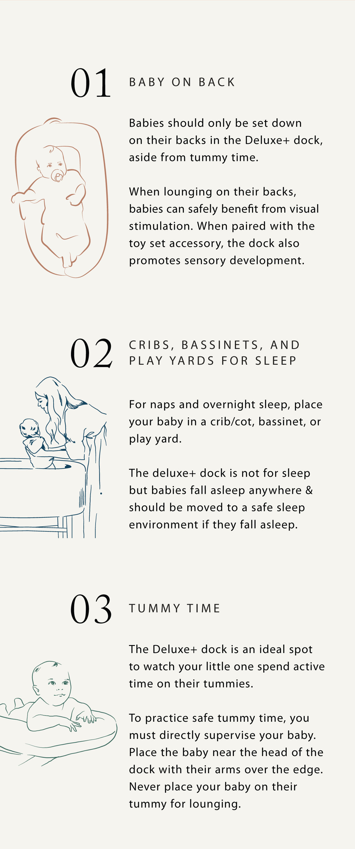 Tips for safely using your Deluxe+ dock Dock A Tot