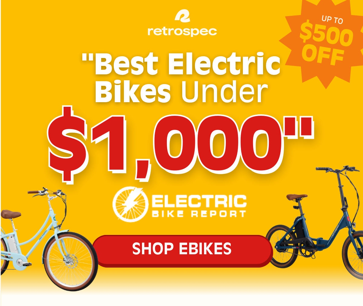 Shop Ebikes - Best Electric Bikes Under $1000!