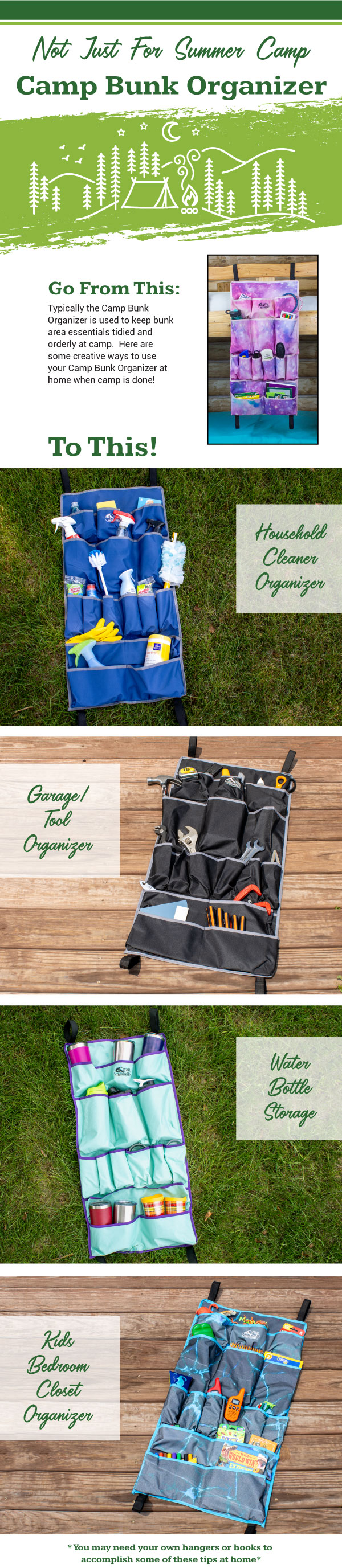 More Uses for Your Bunk Organizer Everything Summer Camp