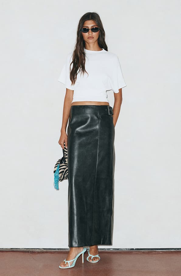 Heavy Phoenix Belted Maxi Skirt