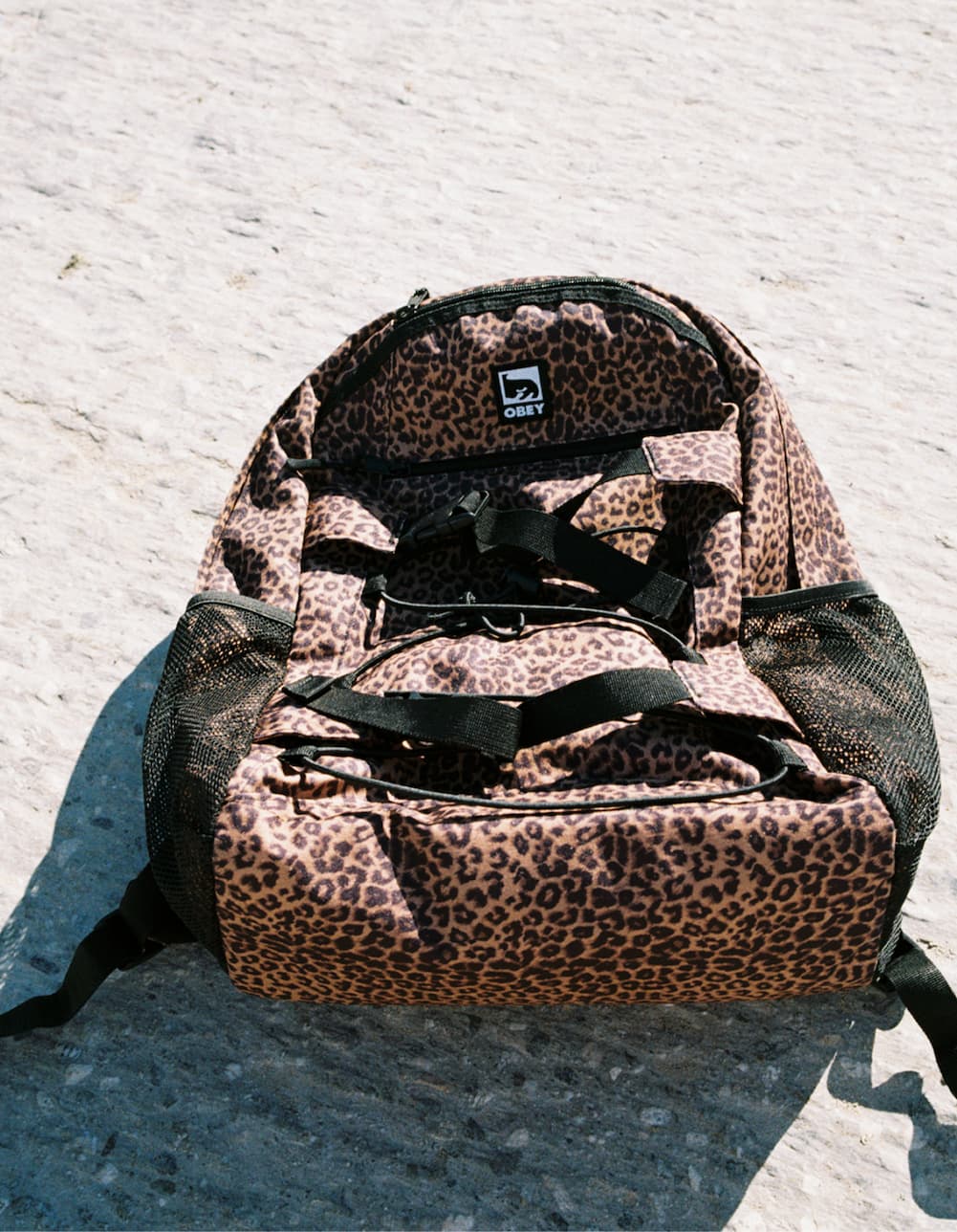 Leopard print Obey Backpack