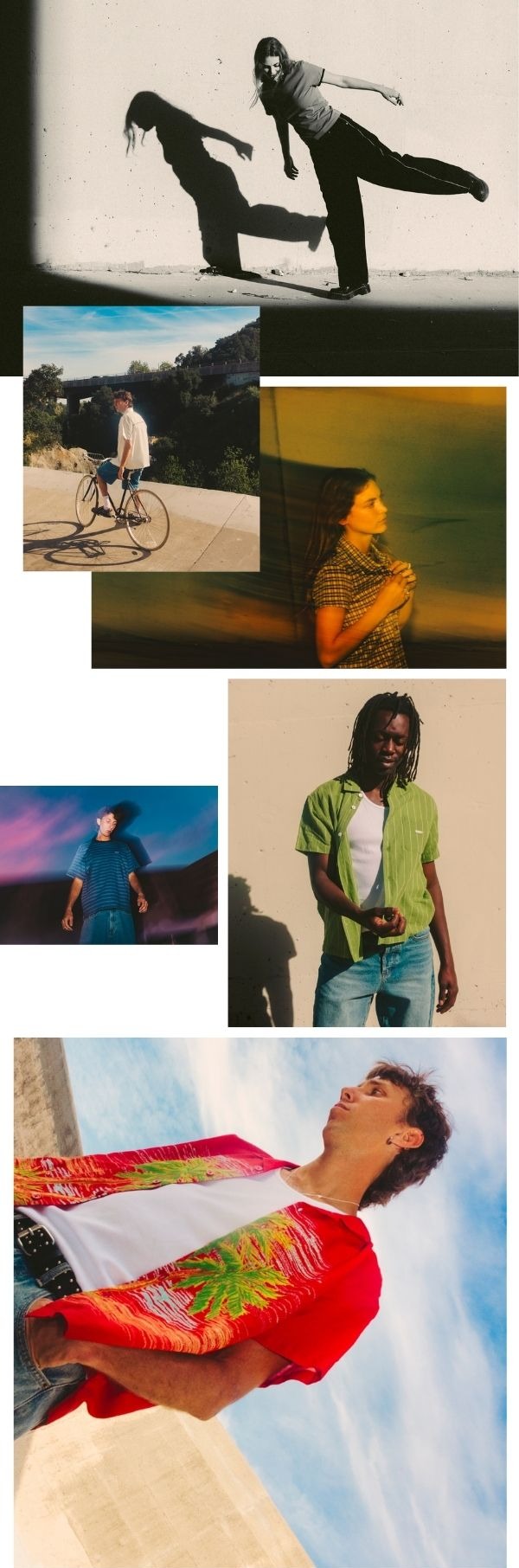 Collage of summer collection items