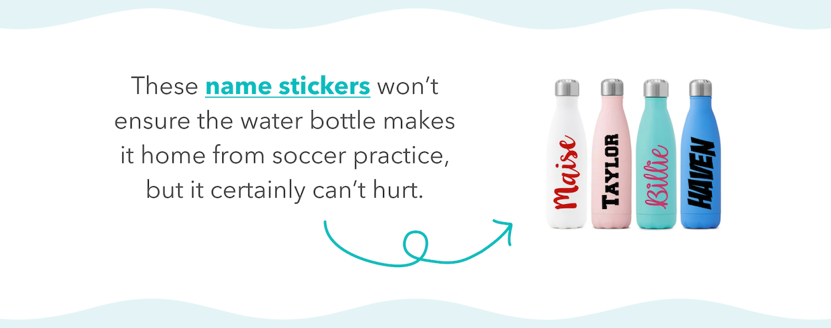 Name Stickers for water bottles