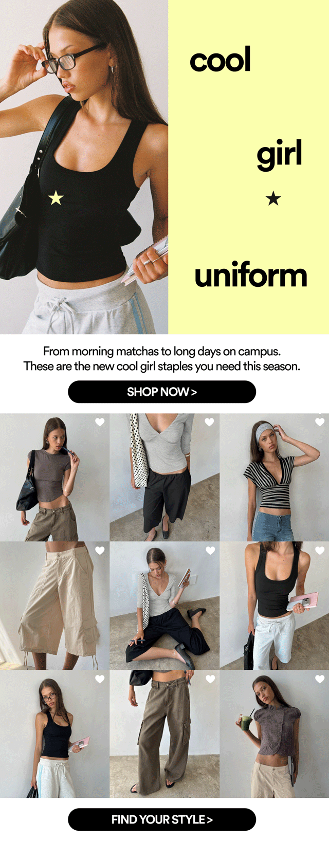 Your weekly outfit rotation is sorted ✔️ Add to your wardrobe >