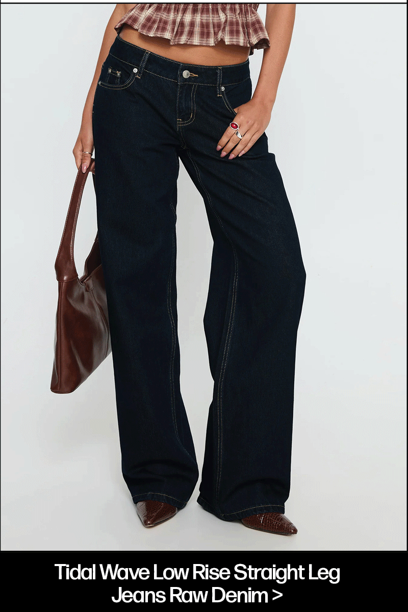 Tidal Wave Low Rise Straight Leg Jeans Raw Denim