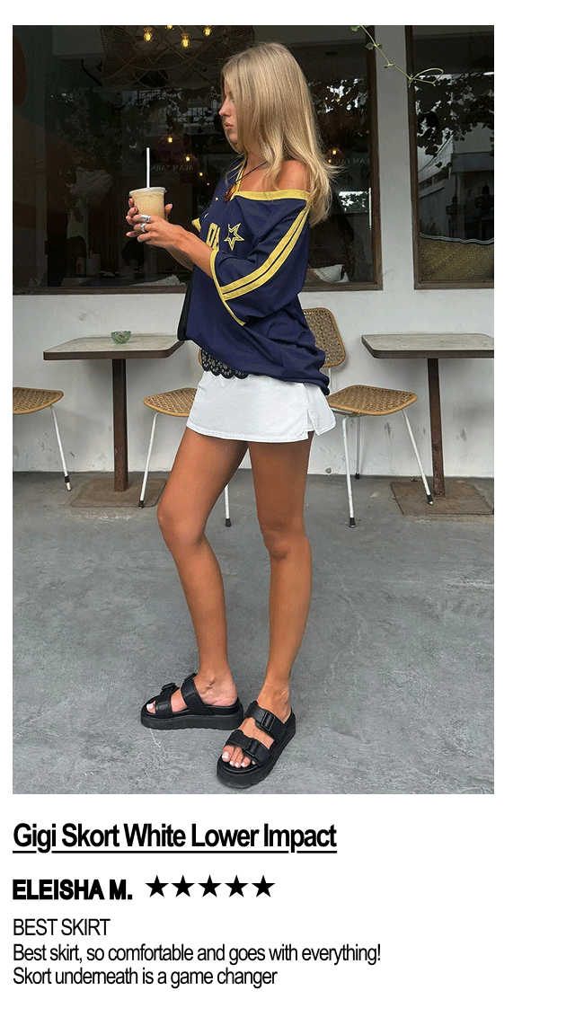 Gigi Skort White Lower Impact