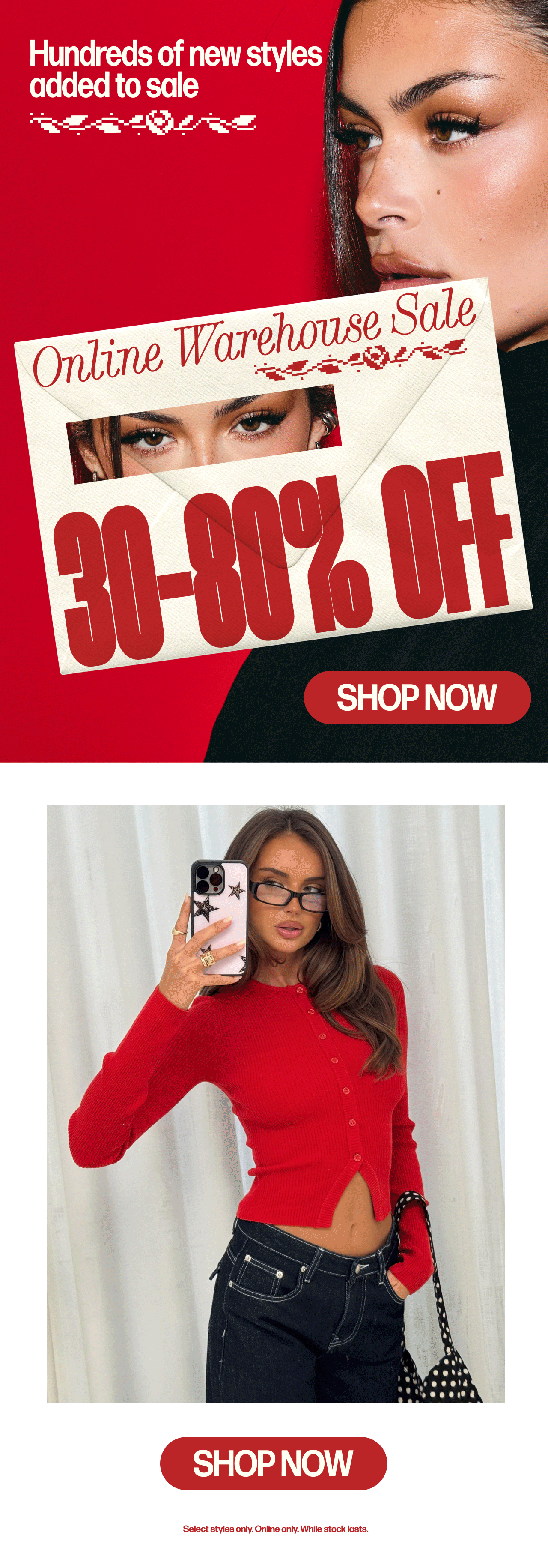 30-80% OFF! HUNDREDS of new styles added to sale >