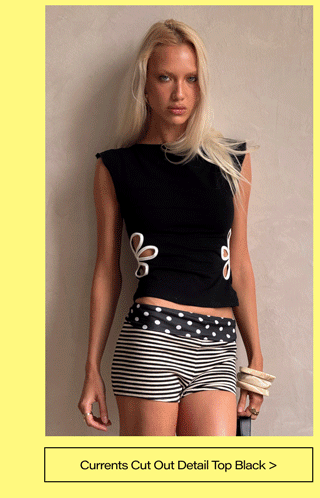 Shop the Currents Cut Out Detail Top Black