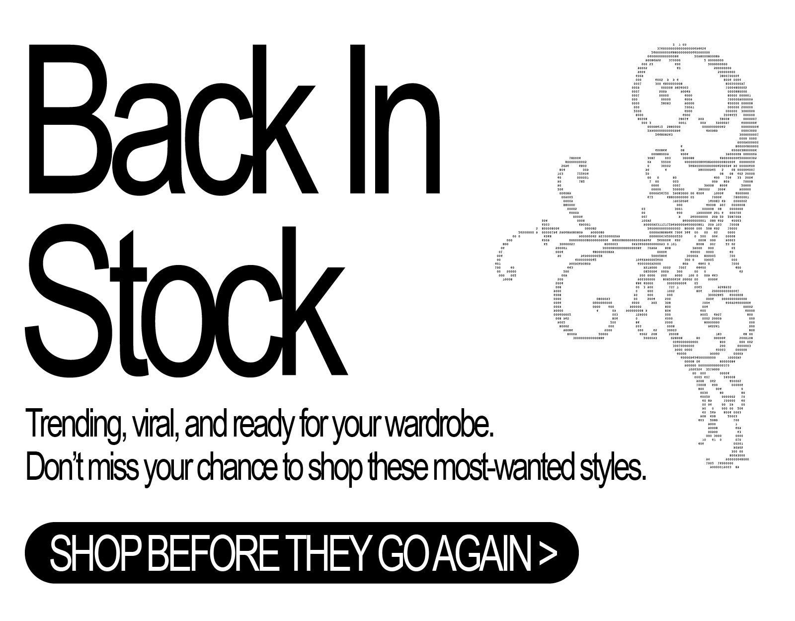 Back in stock and ready for your wardrobe! Don’t miss out >