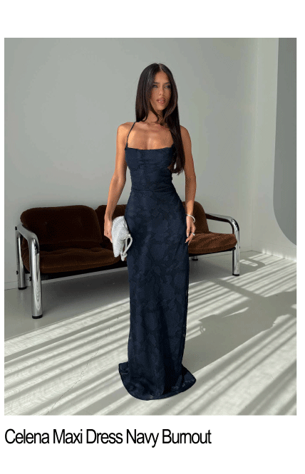 25% off the Celena Maxi Dress Navy Burnout