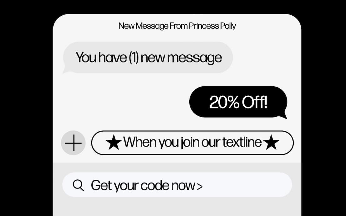 20% OFF WHEN YOU JOIN OUR TEXT LINE >