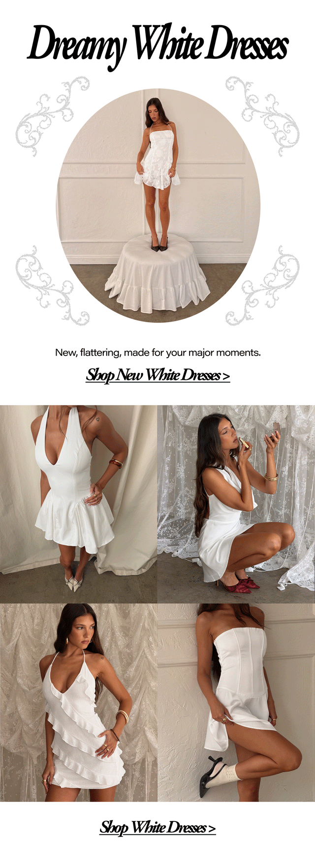A new white dress for you >