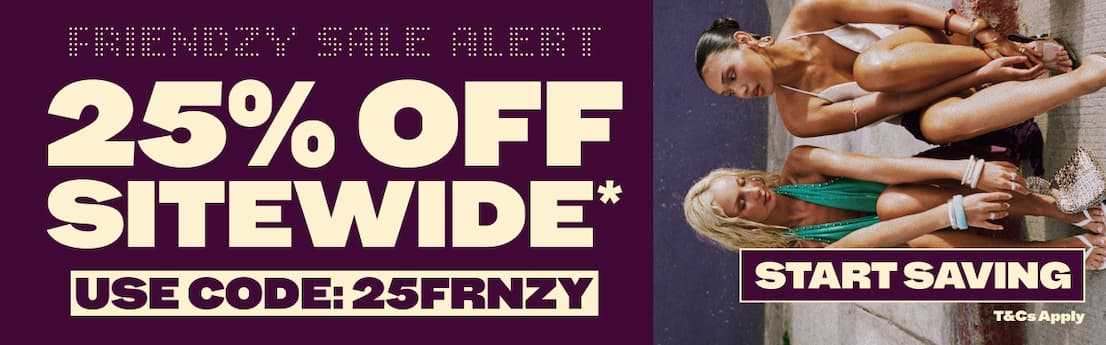25% OFF SITEWIDE* USE CODE: 25FRNZY