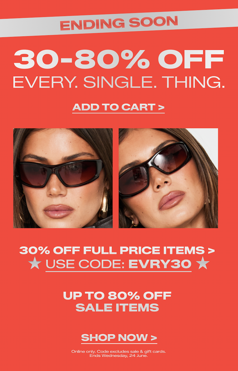 EVERYTHING is 30-80% OFF rn >