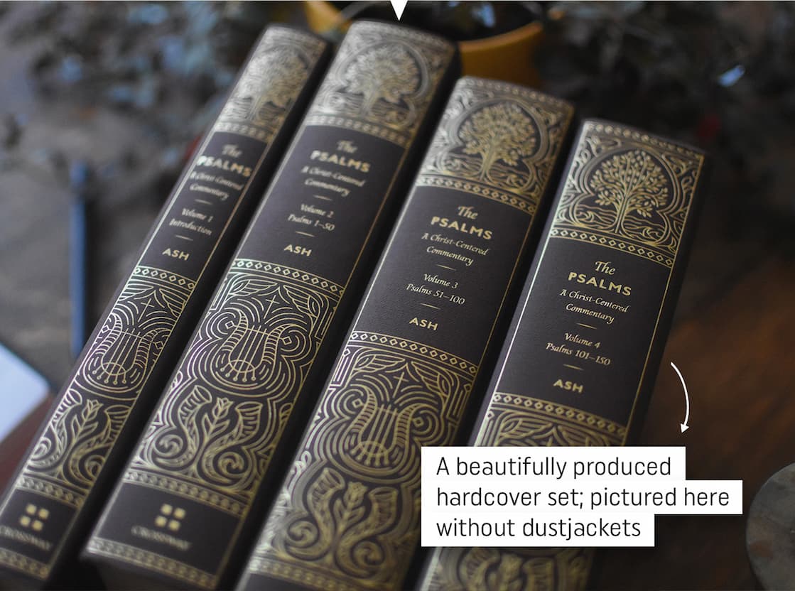 In this comprehensive, 4-volume commentary, Christopher Ash provides a thorough treatment of all 150 Psalms, examining each psalm's significance to David and the other psalmists, to Jesus during his earthly ministry, and to the church of Christ in every age. The first volume in the set is a detailed handbook that explains how to interpret the Psalms with Christ at the center. The remaining 3 volumes cover each psalm in depth, with introductory quotations, a deep analysis of the text's structure and vocabulary, and a closing reflection and response. Ash also includes selected quotations from older readings of the Psalms, including patristic, medieval, Reformation, and post-Reformation scholars. Perfect for pastors, Bible teachers, and students, this commentary set helps readers sing and pray the Psalms with Christ in view.