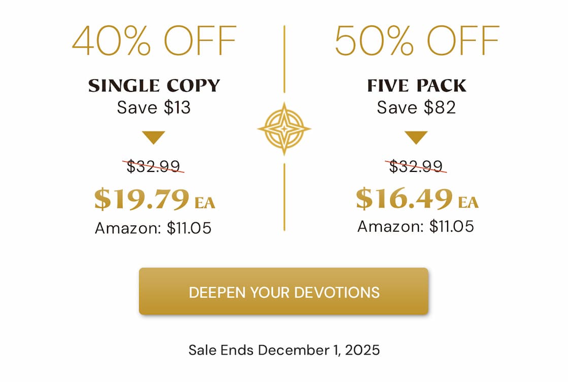 Enrich your rhythm of worship and deepen your journey through the church year with this elegant set of three liturgical devotionals. Each volume offers a rich structure of Scripture readings, historic prayers, hymns, creeds, and guided reflection, designed for daily use, family devotion, or personal meditation. Whether you are moving through ordinary time, preparing for God’s coming, or meditating on Christ’s passion and resurrection, these resources help you build a life shaped by the gospel. Thoughtfully composed and beautifully bound, this set invites you to view the calendar as sacred, to keep Christ at the center of every season, and to cultivate a steady heart of worship all year long.