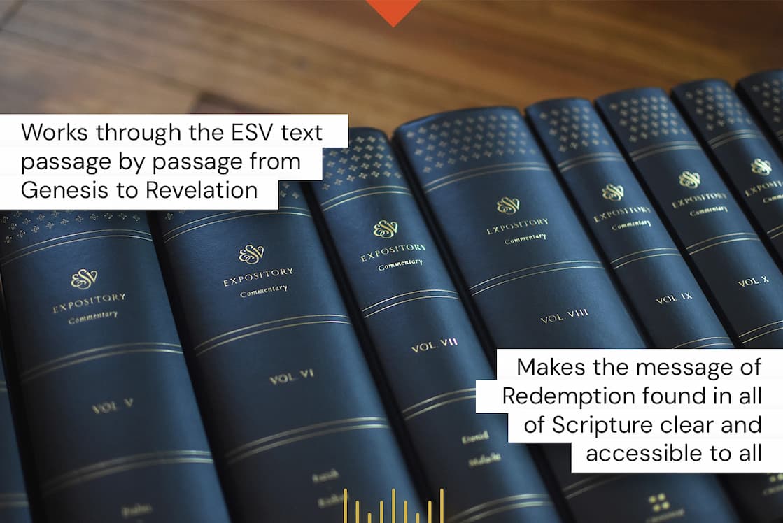 Comprehensive Commentary Set Provides Rich Biblical Theology for Serious Readers of God's Word  Designed to strengthen the global church with a widely accessible, theologically sound, and pastorally wise resource for understanding and applying the overarching storyline of the Bible, this 12-volume commentary set features the full text of the ESV Bible passage by passage, with crisp and theologically rich exposition and application. Editors Iain M. Duguid, James M. Hamilton Jr., and Jay Sklar have gathered a team of experienced pastor-theologians to provide a new generation of pastors and other teachers of the Bible around the world with a globally minded commentary rich in biblical theology and broadly Reformed doctrine, making the message of redemption found in all of Scripture clear and available to all.