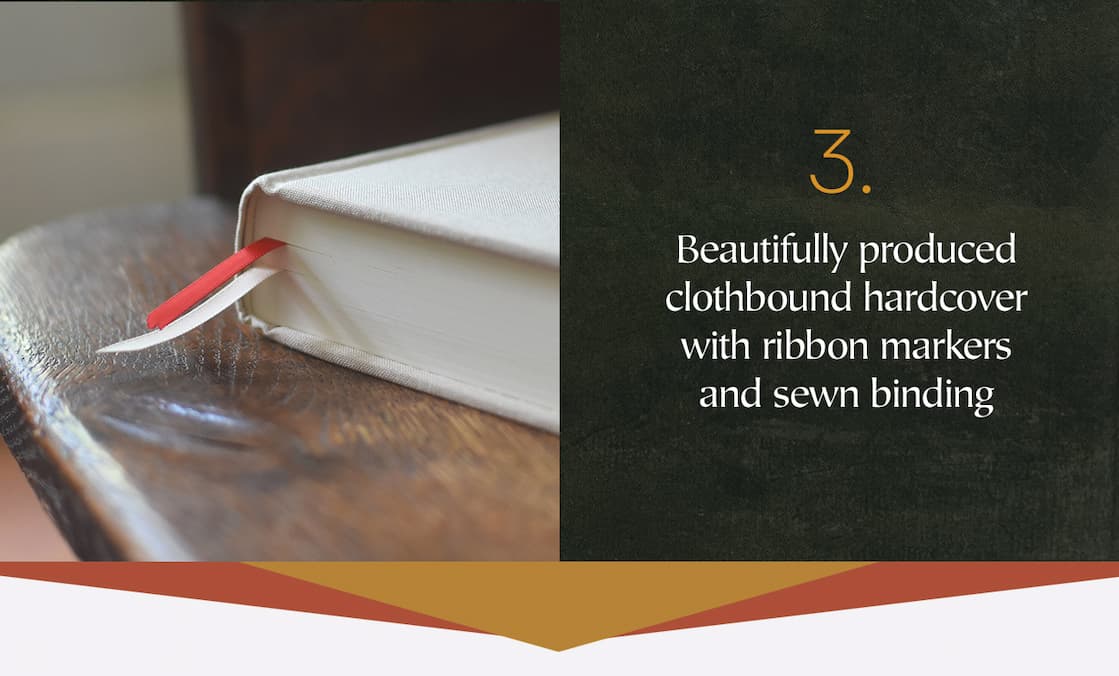 This elegant cloth-bound devotional features 365 hymns from the Middle Ages to the twentieth century, each paired with a brief meditation. Includes a title index and ribbon. Marks hymns for Passion Week and Advent.