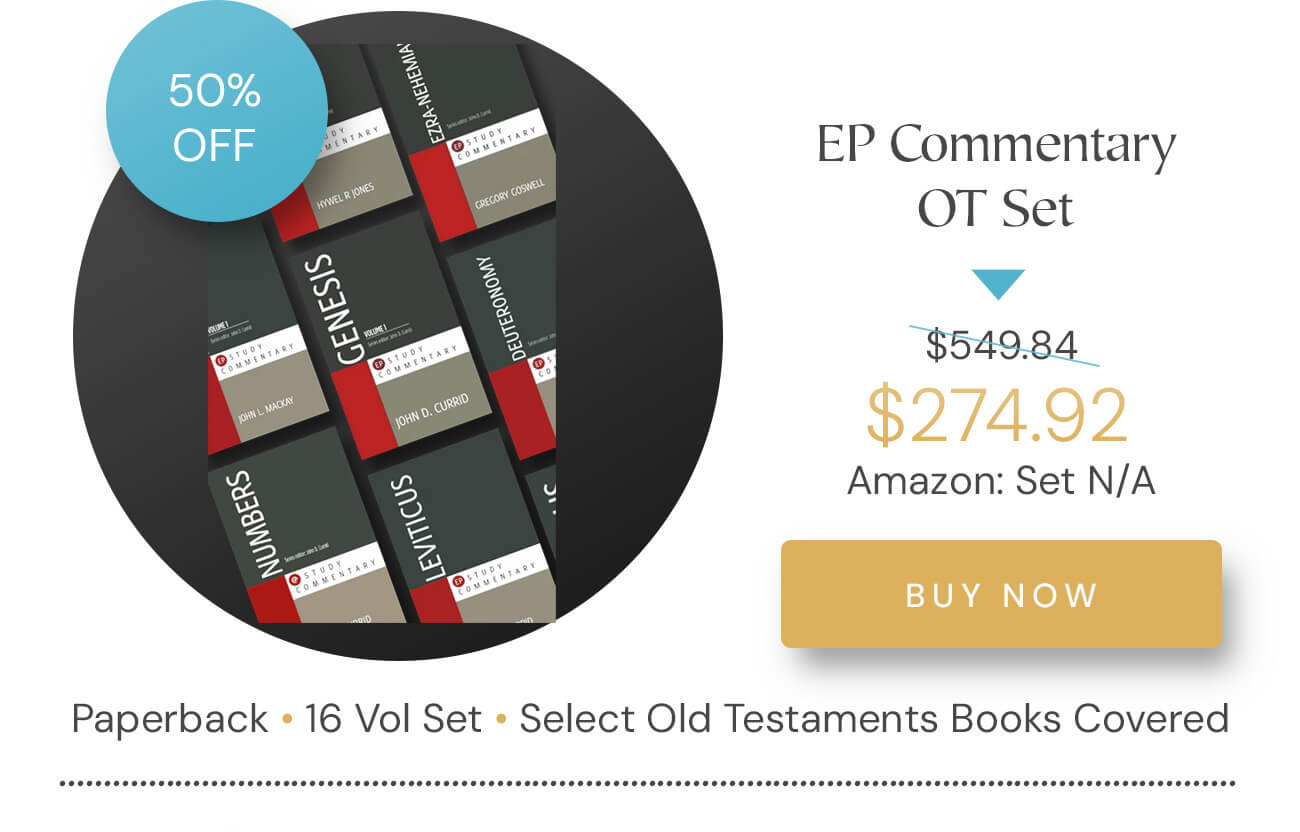 The EP Study Commentary series is designed for ministers, theologians and serious students of the Bible. With John D. Currid as the series editor, EPSCs balance biblical scholarism with straightforward application, making them the ideal companion for pastors and Bible teachers.