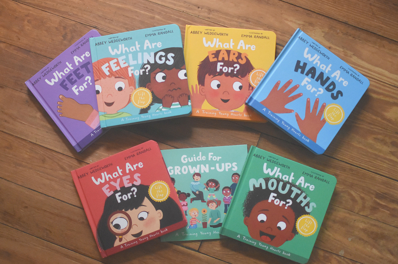 This collection of fun lift-the-flap board books for small children addresses the attitudes of the heart that underpin behavior and explains how the gospel of grace enables us to change. These helpful and engaging training tools will help you not only to guide your kids in positive behavior but also teach them about God's amazing grace! The beautiful box set contains... What Are Hands For? What Are Mouths For? What Are Feet For? What Are Eyes For? What Are Ears For? What Are Feelings For? A guide for parents is also included to help them think through how to refer back to these resources when specific behaviors need both to be corrected and to be connected to forgiveness, grace and growth. Gift this colorful, eye-catching and practical box set at baby showers, child dedications and first birthday parties, or get it for your own children's bookshelf.