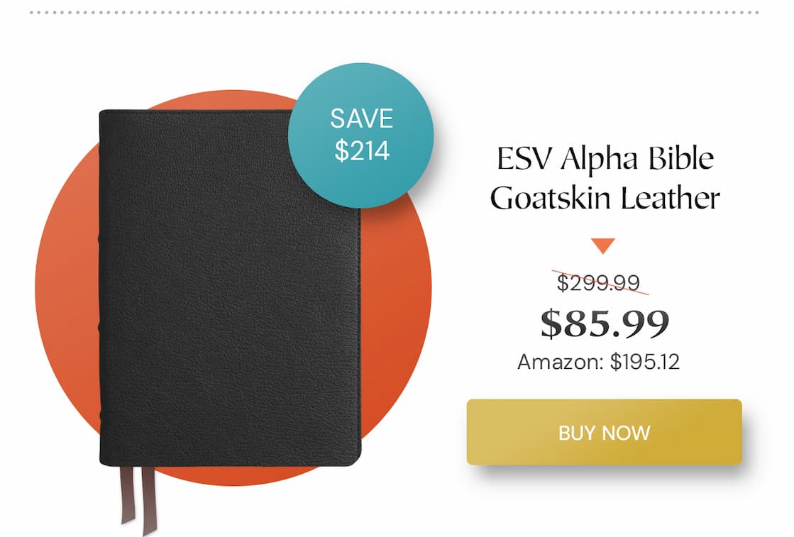 Created with the highest-quality materials, the ESV Heirloom Bible is an elegant Bible printed and bound with superior craftsmanship by Royal Jongbloed in the Netherlands. This Bible features European Bible paper, an extra smooth sewn binding, art gilding, and multiple ribbon markers. Manufactured with care and precision, the ESV Heirloom Bible is guaranteed to last a lifetime.