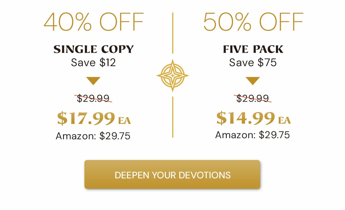 Enrich your rhythm of worship and deepen your journey through the church year with this elegant set of three liturgical devotionals. Each volume offers a rich structure of Scripture readings, historic prayers, hymns, creeds, and guided reflection, designed for daily use, family devotion, or personal meditation. Whether you are moving through ordinary time, preparing for God’s coming, or meditating on Christ’s passion and resurrection, these resources help you build a life shaped by the gospel. Thoughtfully composed and beautifully bound, this set invites you to view the calendar as sacred, to keep Christ at the center of every season, and to cultivate a steady heart of worship all year long.