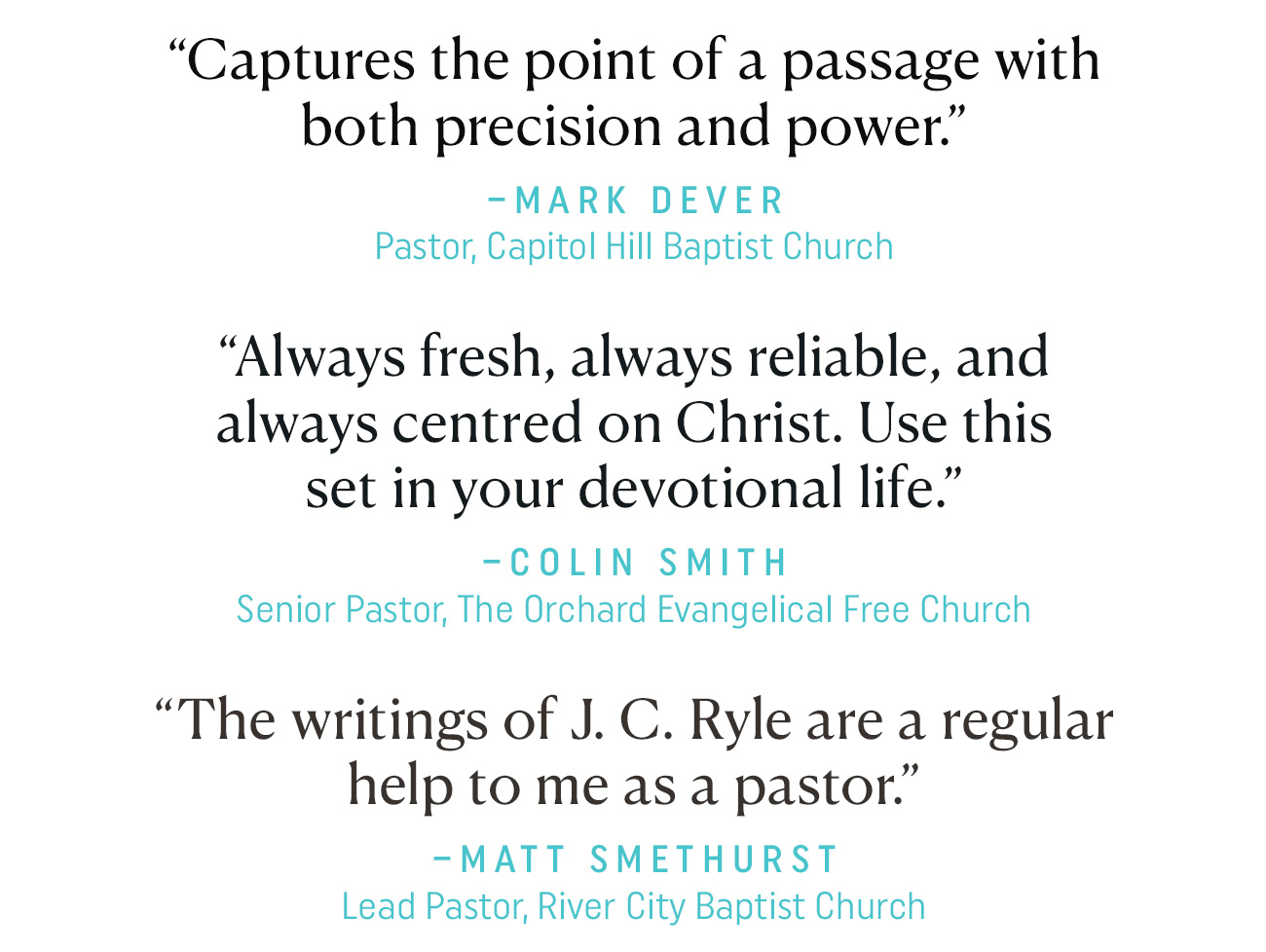 This new seven-volume boxset will bring Ryle’s Expository Thoughts on the Gospel to a new readership. Featuring a high-quality quarter-bound design that evokes artisanal bookbinding each volume will sit in a boxed case to aid use and increase longevity. The design, paired with Mary Davis’ lightly modernized text and NKJV Bible translation, enables Ryle’s voice and tone to remain authentic while making it accessible to a new generation.