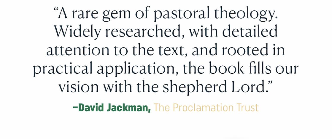 Expository Study of Psalm 23 Reveals the Beauty and Deep Theological Meaning behind a Familiar Part of Scripture  Psalm 23 is one of the most recognizable passages in the whole Bible. Though relatively short, this poetic depiction of God's love epitomizes Christ's goodness and provision as he leads his children. Even lifelong Christians will find fresh encouragement by closely studying these familiar words.  David Gibson walks through each verse in Psalm 23, thoroughly examining its 3 depictions of the believer's union with Christ as sheep and shepherd, traveler and companion, and guest and host. Gibson provides canonical context for the Psalm's beautiful imagery, inspiring praise and wonder as readers reflect on the loving Shepherd who meets every need.