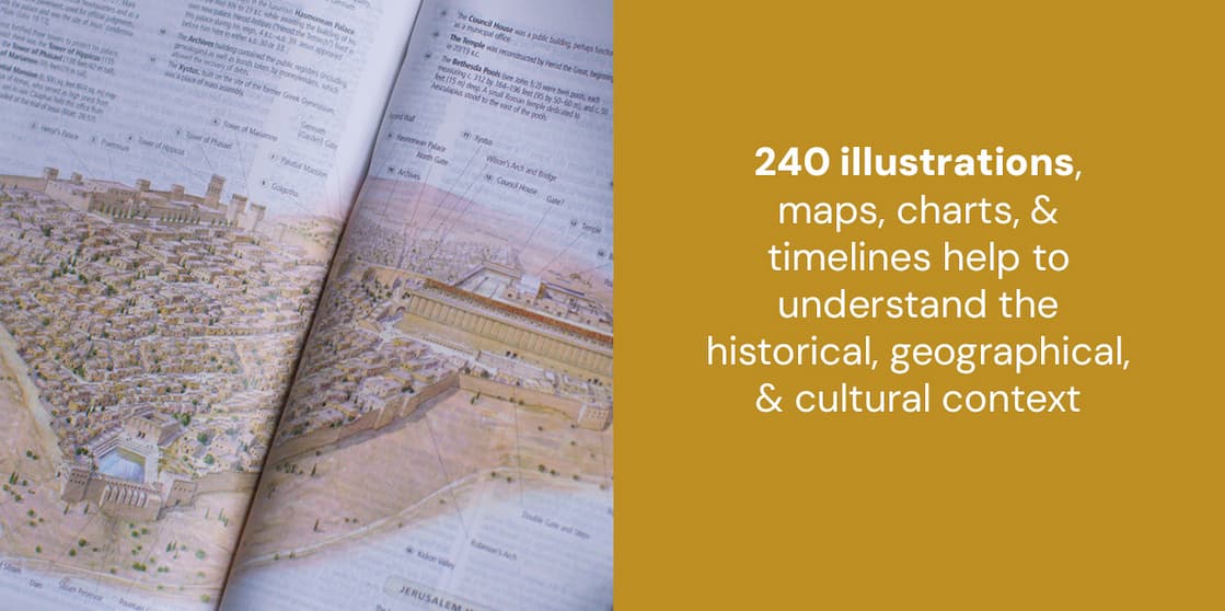 The ESV Study Bible was designed to help you understand the Bible in a deeper way. Created by a diverse team of 95 leading Bible scholars and teachers--from 9 countries, nearly 20 denominations, and 50 seminaries, colleges, and universities--the ESV Study Bible features a wide array of study tools, making it a valuable resource for serious readers, students, and teachers of God's Word.