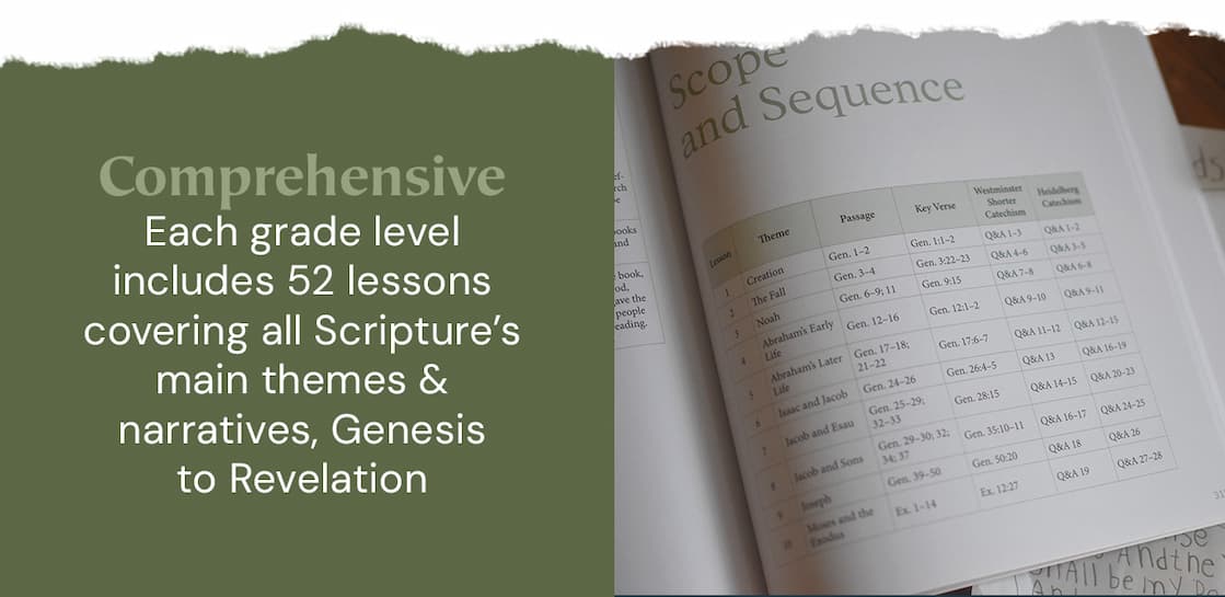 Growing in God’s Word is a curriculum from Ligonier Ministries to help churches, families, and schools guide children through an overview of the Bible in 52 lessons. Built on the unique authority of Scripture, each lesson reinforces the truths of Reformed theology and the Bible’s unifying covenantal framework. This curriculum aims to help you nurture children in the Christian faith, that they may discover their place in God’s story of salvation in and through the Lord Jesus Christ.