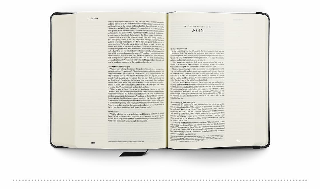 Record Notes, Prayers, and Personal Reflections alongside Scripture  The ESV Single Column Journaling Bible is a redesign of the original ESV Journaling Bible. The Bible text is laid out in an easy-to-follow, single-column format. Ruled lines in the extra-wide margins enable users to more easily align their notes with specific verses. With high-quality Bible paper and cover materials, the ESV Single Column Journaling Bible is a durable edition for anyone who wants to capture notes, prayers, or personal reflections in their Bible.