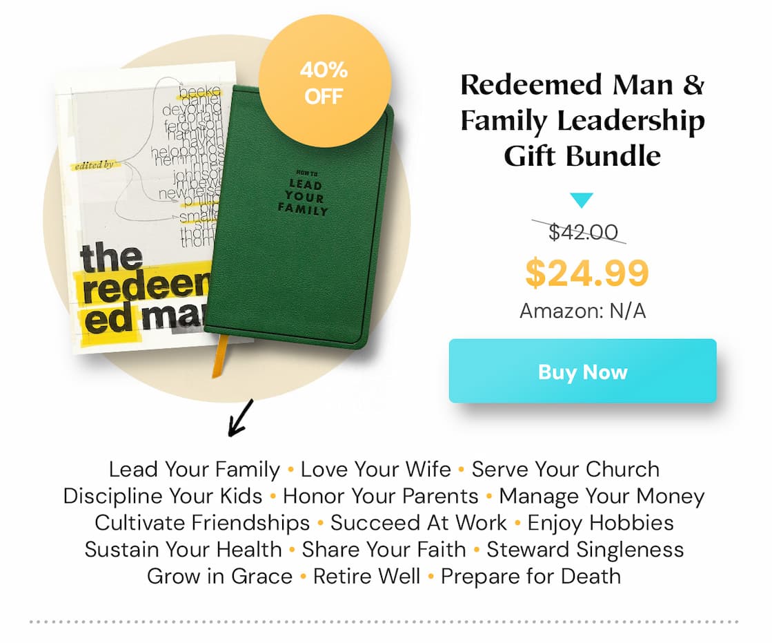 Growing as a Godly Man, Husband, and Father  Discover a biblical vision for faithful manhood with this practical two-book bundle. Redeemed Man helps men understand how the gospel transforms their identity, character, relationships, and calling, encouraging them to live with purpose as followers of Christ.  How to Lead Your Family brings that vision into the home, offering practical guidance for men who want to grow in leading, loving, and serving their families well. Together, these books provide accessible, gospel-centered encouragement for becoming the kind of man God calls you to be.