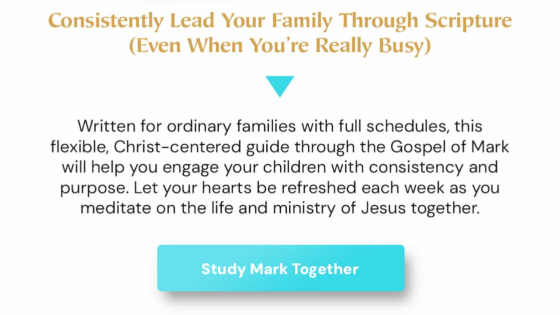 Lead Your Family Through the Gospel of Mark  If you are like most parents, you may struggle to find the time to read the Bible for yourself, much less the time to instruct and train your children. That's exactly why Michael and Melissa Kruger wrote The Good News Family Devotional.